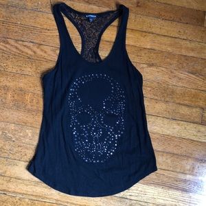 Skull embellished top